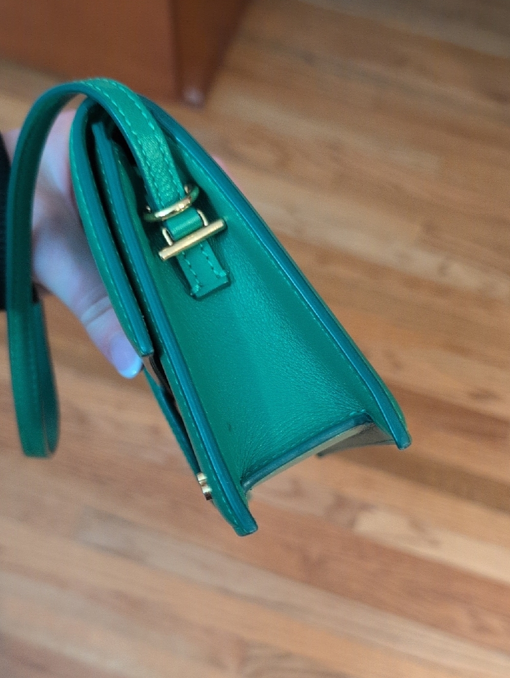 Jacquemus Green Shoulder Bag with Flap and Tab - Picture 9 of 10